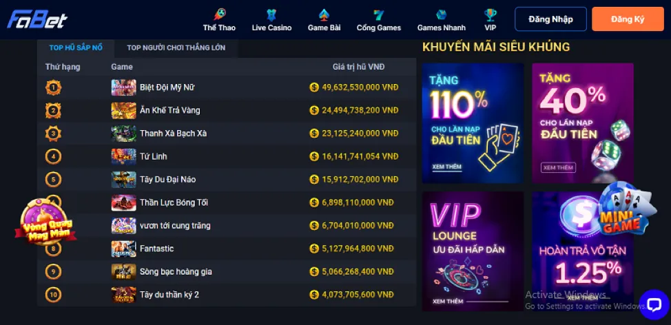 Hình ảnh tổng hợp các trò chơi áp dụng hoàn trả tại loc88 win
